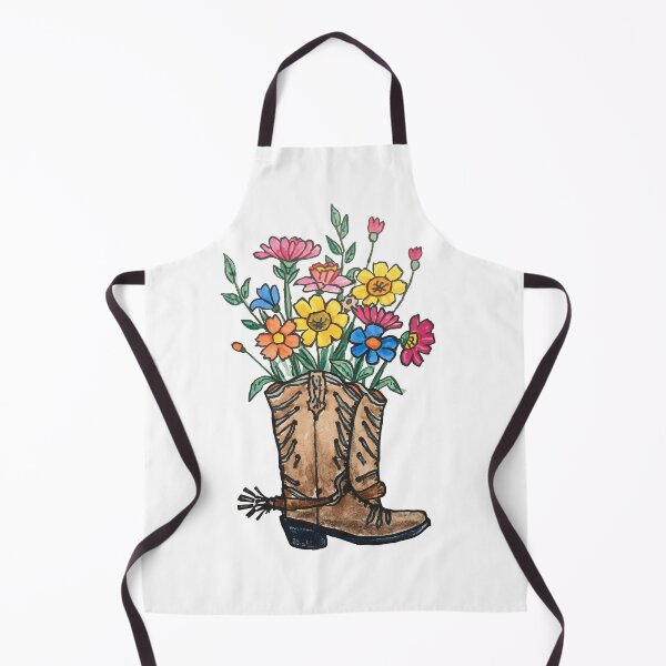 Item preview, Cowboy boots and flowers designed and sold by uunaa.