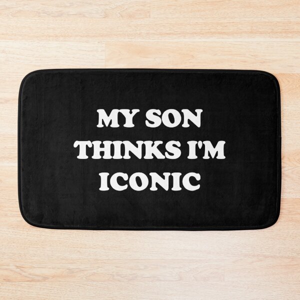 Item preview, My Son Thinks I’m Iconic – Bold Thick white Text Mom Gift designed and sold by EmeraldeaArt.