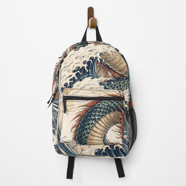 Item preview, Japanese Dragon Ocean Wave Poster designed and sold by McZerrill.
