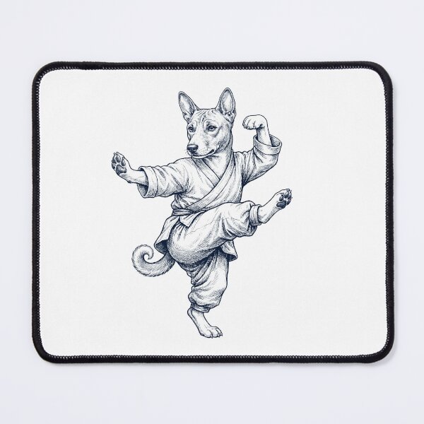 Item preview, Vintage Basenji Doing Kung Fu Martial Art Dog Lover designed and sold by TerryConnells.