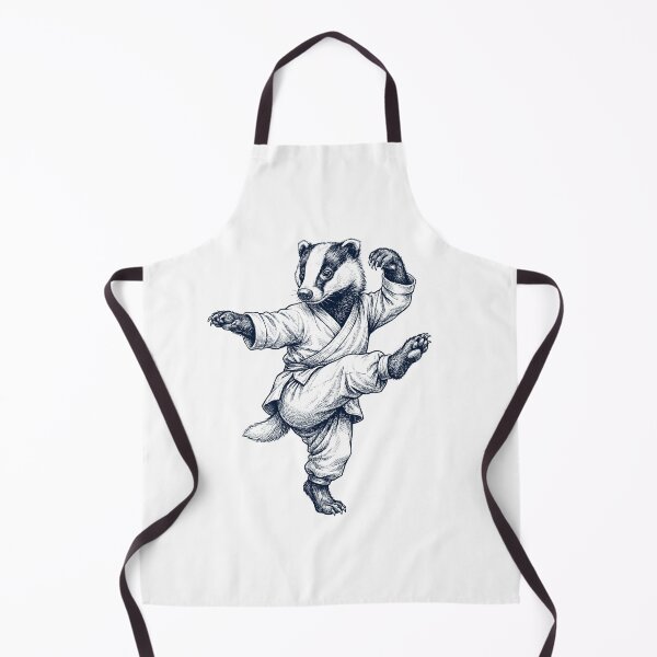 Item preview, Vintage Badger Doing Kung Fu Martial Art Animal Lover designed and sold by TerryConnells.