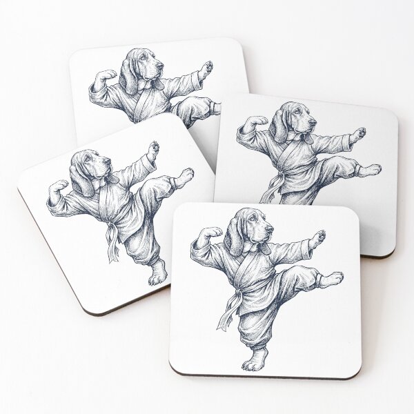 Item preview, Vintage Basset Hound Doing Kung Fu Martial Art Dog Lover designed and sold by TerryConnells.