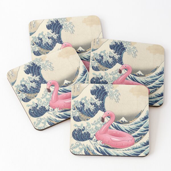 Item preview, Great Wave Pink Flamingo Float - Funny Summer 4th of July Pool Party Parody designed and sold by Vandy Fullam.