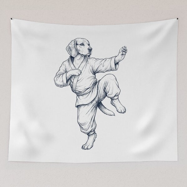 Item preview, Vintage Beagle Doing Kung Fu Martial Art Dog Lover designed and sold by TerryConnells.