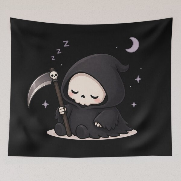Item preview, Sleeping grim Reaper designed and sold by Planetporridge.