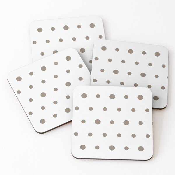 Item preview, White And Taupe Polka Dot Pattern designed and sold by pattern-archive.
