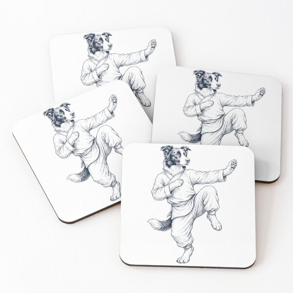 Item preview, Vintage Border Collie Doing Kung Fu Martial Art Dog Lover designed and sold by TerryConnells.