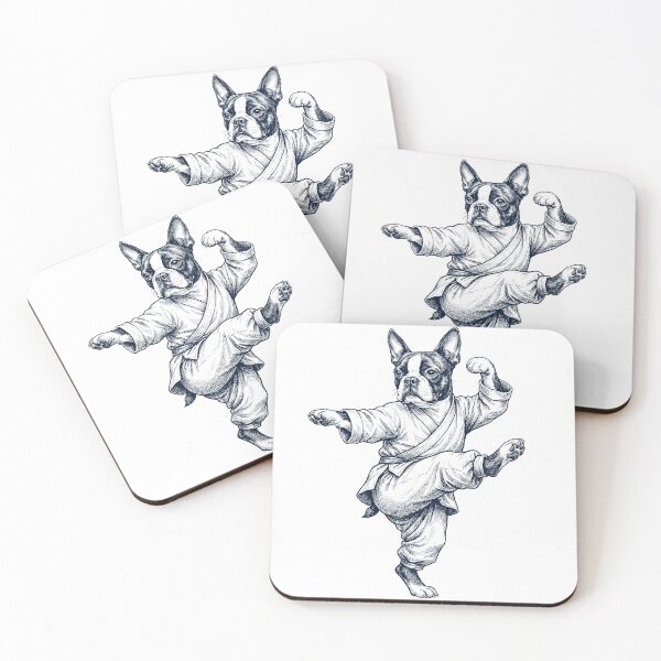 Item preview, Vintage Boston Terrier Doing Kung Fu Martial Art Dog Lover designed and sold by TerryConnells.