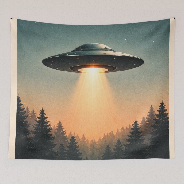 Item preview, UFO Belief Retro Poster designed and sold by McZerrill.