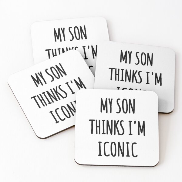 Item preview, My Son Thinks I’m Iconic – Simple Black Text Mom Gift Design designed and sold by EmeraldeaArt.