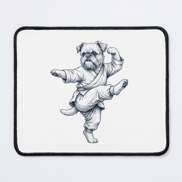 Item preview, Vintage Brussels Griffon Doing Kung Fu Martial Art Dog Lover designed and sold by TerryConnells.