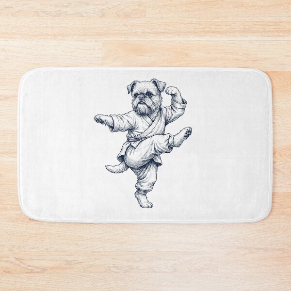 Item preview, Vintage Brussels Griffon Doing Kung Fu Martial Art Dog Lover designed and sold by TerryConnells.