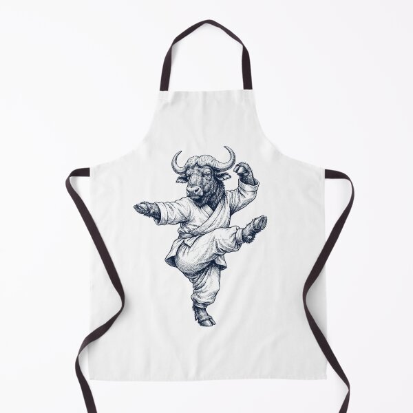 Item preview, Vintage Buffalo Doing Kung Fu Martial Art Animal Lover designed and sold by TerryConnells.