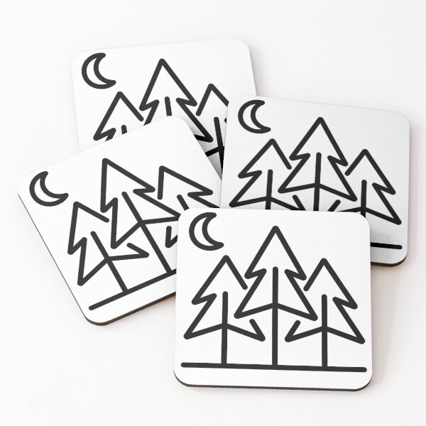 Item preview, Minimalist Pine Trees & Crescent Moon Aesthetic designed and sold by YourStoreZero.