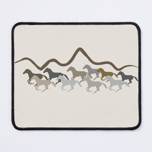 Item preview, Wild Horse Herd & Desert Mountains Minimalist Graphic designed and sold by alizye.