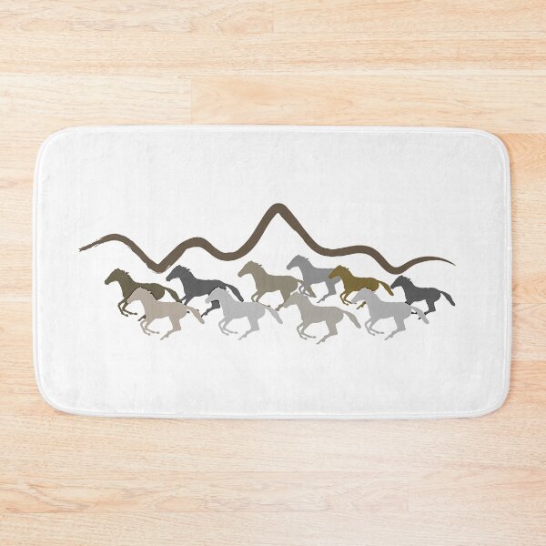 Item preview, Wild Horse Herd & Desert Mountains Minimalist Graphic designed and sold by alizye.