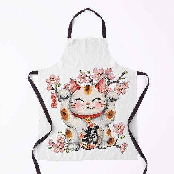 Item preview, Cat Maneki-neko with sakura designed and sold by uunaa.