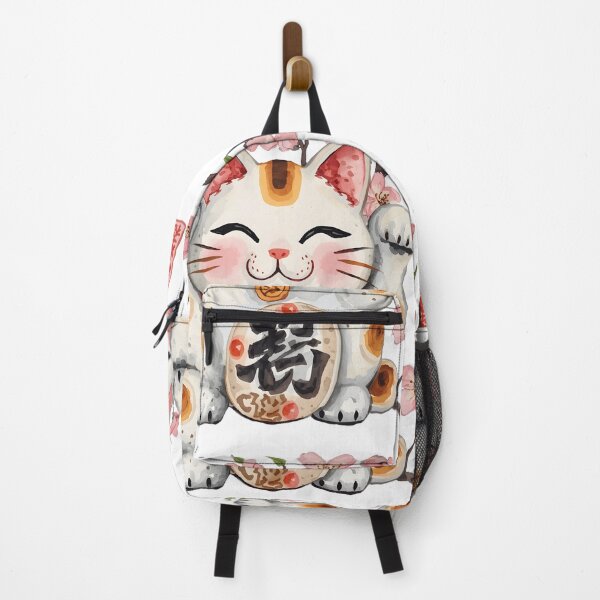 Item preview, Cat Maneki-neko with sakura designed and sold by uunaa.
