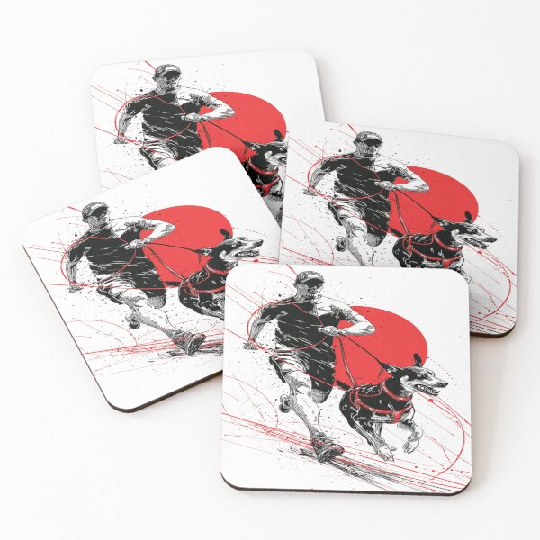 Item preview, Canicross Sprint Explosion – Red & Black Energy Burst Athletic Motion Design designed and sold by karimahmed84.
