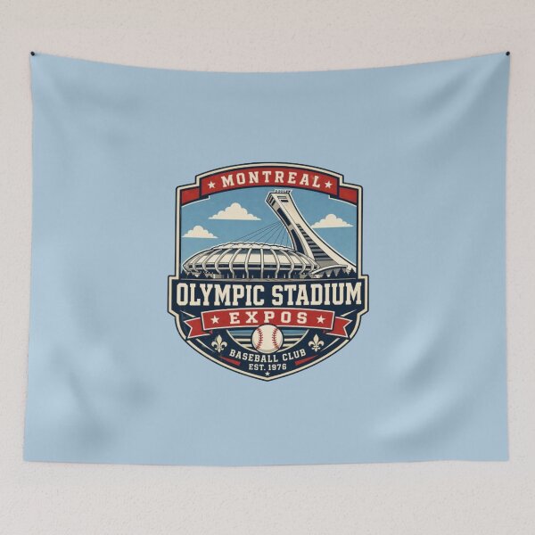 Item preview, Montreal Olympic Stadium Vintage Baseball Badge, Retro Expos Ballpark Design designed and sold by GhostDawgs.