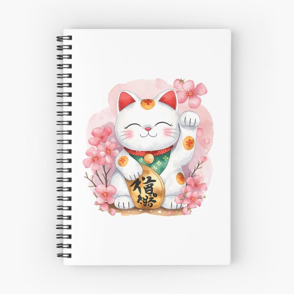 Item preview, Cat Maneki-neko with sakura  designed and sold by uunaa.