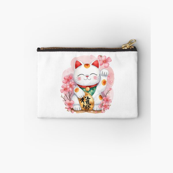 Item preview, Cat Maneki-neko with sakura  designed and sold by uunaa.