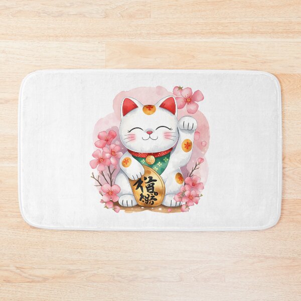 Item preview, Cat Maneki-neko with sakura  designed and sold by uunaa.