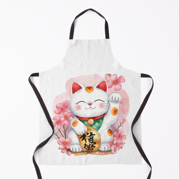 Item preview, Cat Maneki-neko with sakura designed and sold by uunaa.