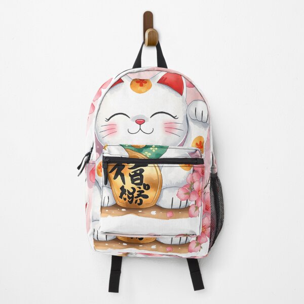 Item preview, Cat Maneki-neko with sakura designed and sold by uunaa.