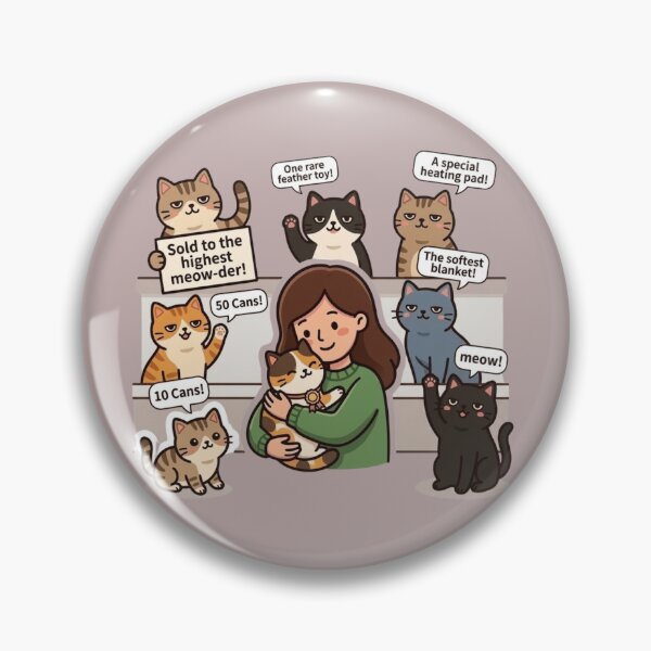 Item preview, Funny Cat Auction Shirt – Sold to the Highest Meowder – Cute Cat Lover Gift designed and sold by RealCuties.
