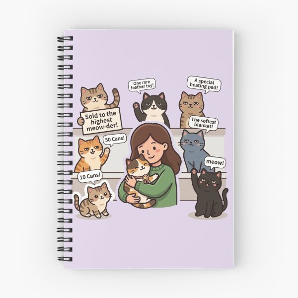Item preview, Funny Cat Auction Shirt – Sold to the Highest Meowder – Cute Cat Lover Gift designed and sold by RealCuties.