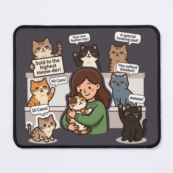 Item preview, Funny Cat Auction Shirt – Sold to the Highest Meowder – Cute Cat Lover Gift designed and sold by RealCuties.