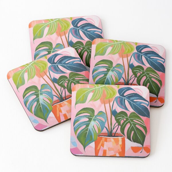 Item preview, Painting colorful monstera plant in pot  designed and sold by TYA - Take Your Art.