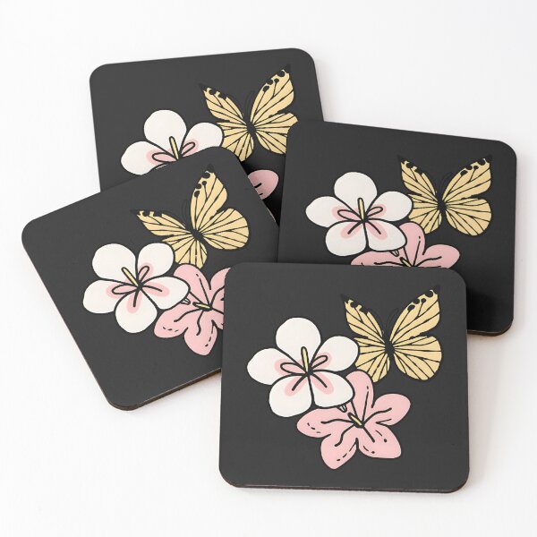 Item preview, Pink Jasmine Flowers and Yellow Butterfly  designed and sold by LoopyPop.