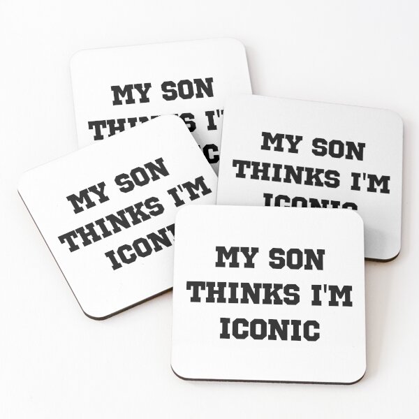 Item preview, My Son Thinks I’m Iconic – Sporty Minimal Mom Statement designed and sold by EmeraldeaArt.