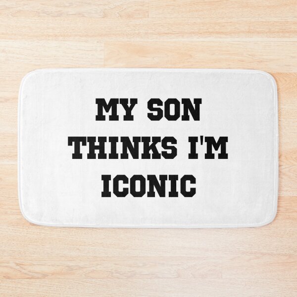 Item preview, My Son Thinks I’m Iconic – Sporty Minimal Mom Statement designed and sold by EmeraldeaArt.