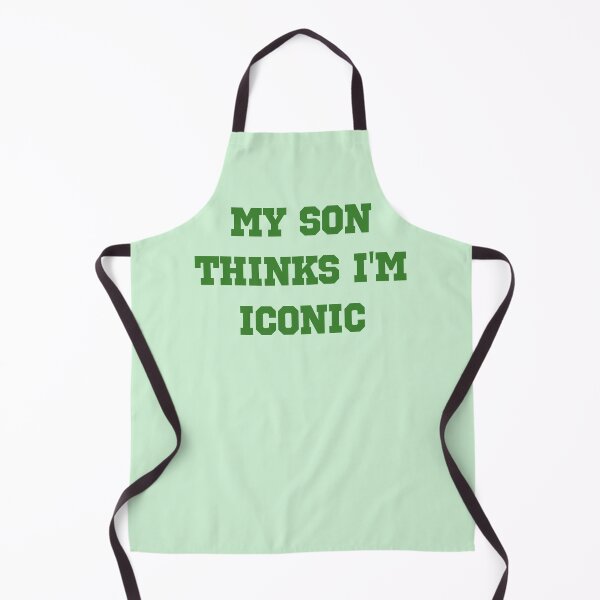 Item preview, My Son Thinks I’m Iconic – Sporty Minimal Green Mom Statement designed and sold by EmeraldeaArt.