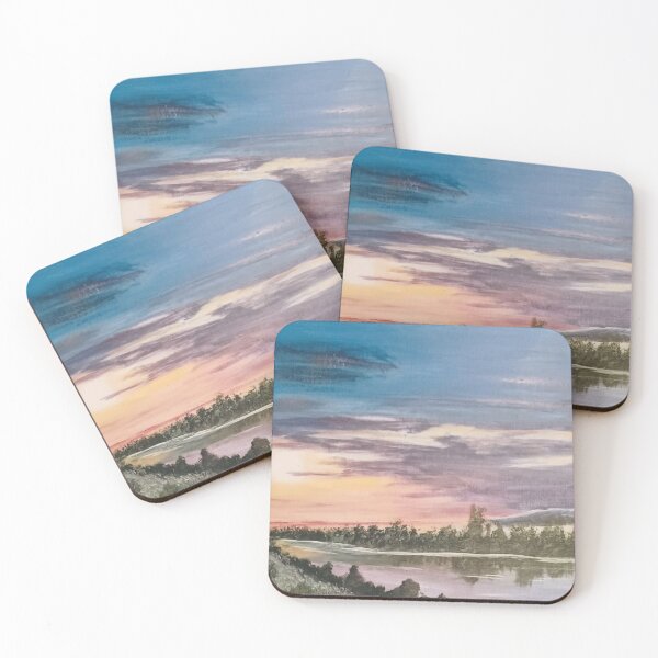 Item preview, Sunset over a slow moving River designed and sold by vickywells.