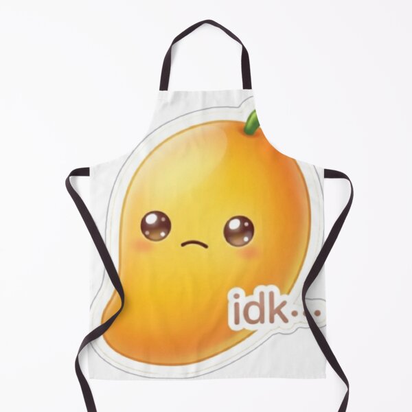 Item preview, Mango “idk…” Kawaii Sticker – Confused Cute Minimal Mood designed and sold by Dakochaaan.