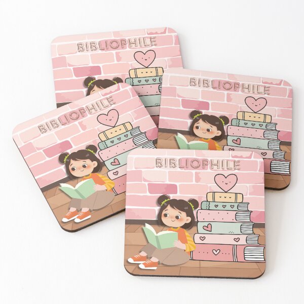 Item preview, Cute Girl Reading Books Love Bibliophile Art designed and sold by Cutethings3.