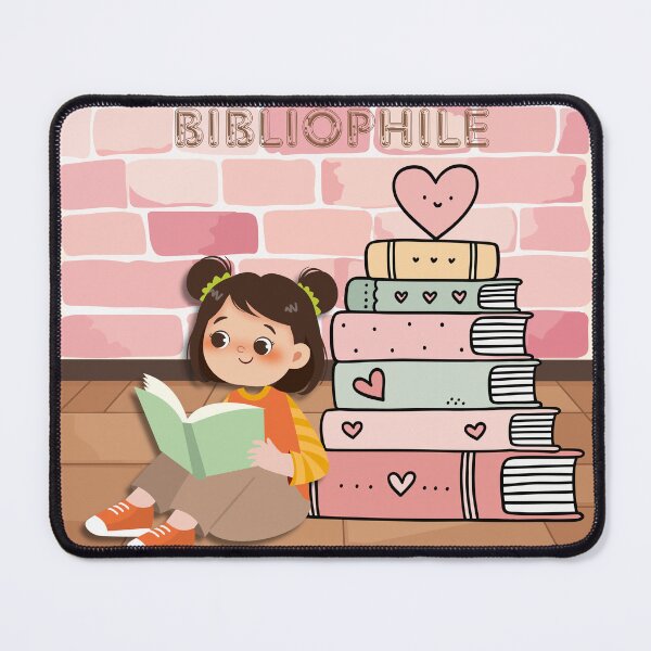 Item preview, Cute Girl Reading Books Love Bibliophile Art designed and sold by Cutethings3.