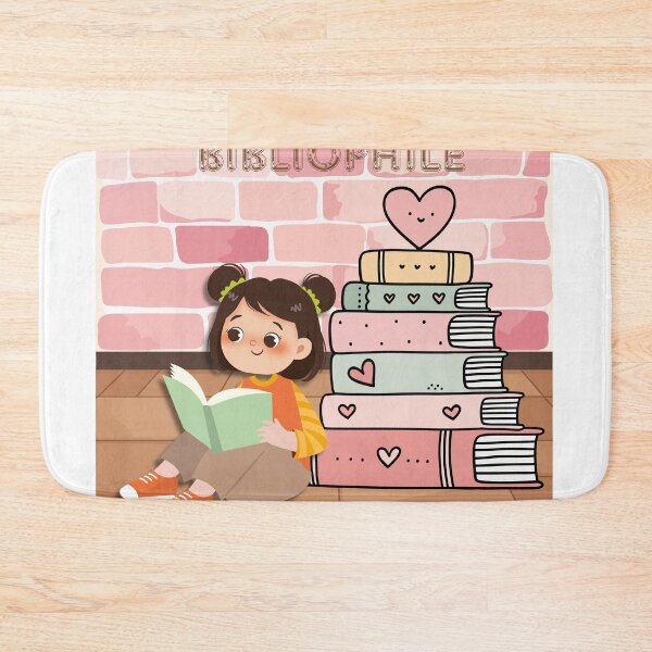 Item preview, Cute Girl Reading Books Love Bibliophile Art designed and sold by Cutethings3.