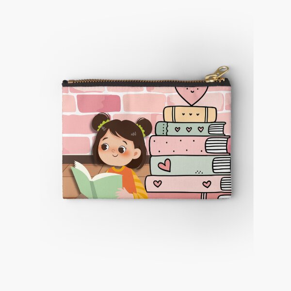 Item preview, Cute Girl Reading Books Love Bibliophile Art designed and sold by Cutethings3.