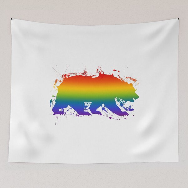 Item preview, Gay Bear Pride  - LGBT Flag Bear Paint Splatter designed and sold by Sleazoid.
