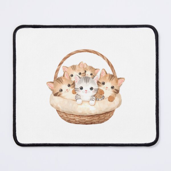 Item preview, Kittens in basket designed and sold by uunaa.