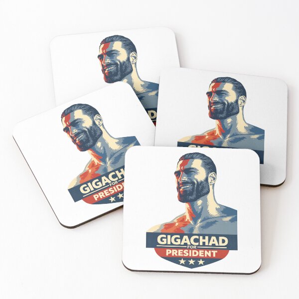 Item preview, Gigachad for President – Meme Parody Campaign Poster Design designed and sold by Duellator.