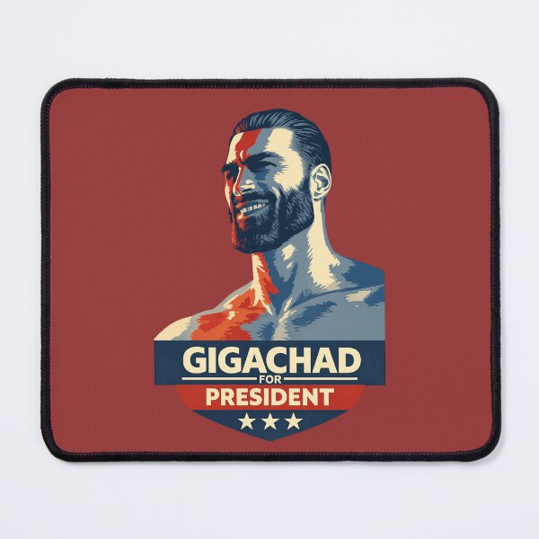 Item preview, Gigachad for President – Meme Parody Campaign Poster Design designed and sold by Duellator.