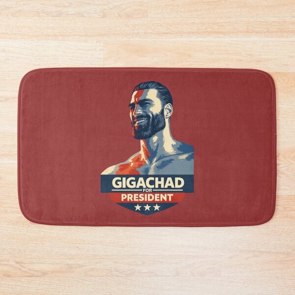 Item preview, Gigachad for President – Meme Parody Campaign Poster Design designed and sold by Duellator.