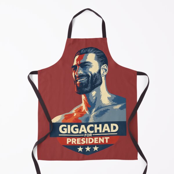 Item preview, Gigachad for President – Meme Parody Campaign Poster Design designed and sold by Duellator.