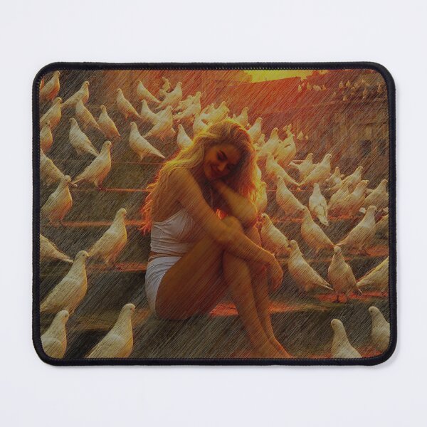 Item preview, A dove fairy at sunset with white doves designed and sold by Segasprojects.